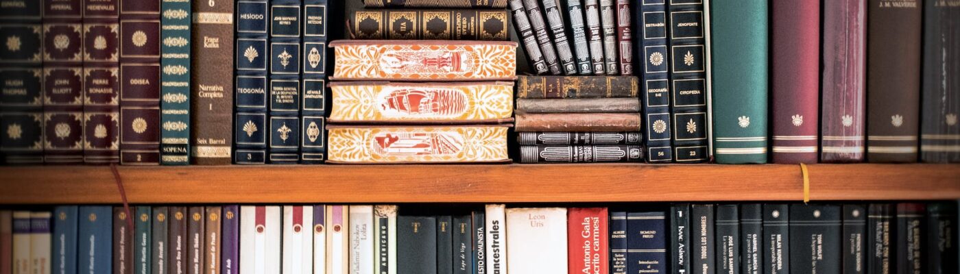 assorted books on book shelves